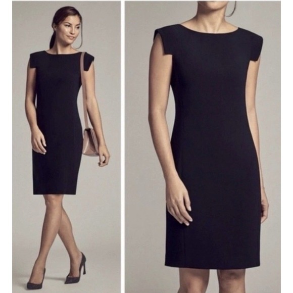 MM.LaFleur Dresses & Skirts - M.M.Lafleur Womens Black Crepe The Sarah Dress Size 2X Work Career‎ Minimalistic